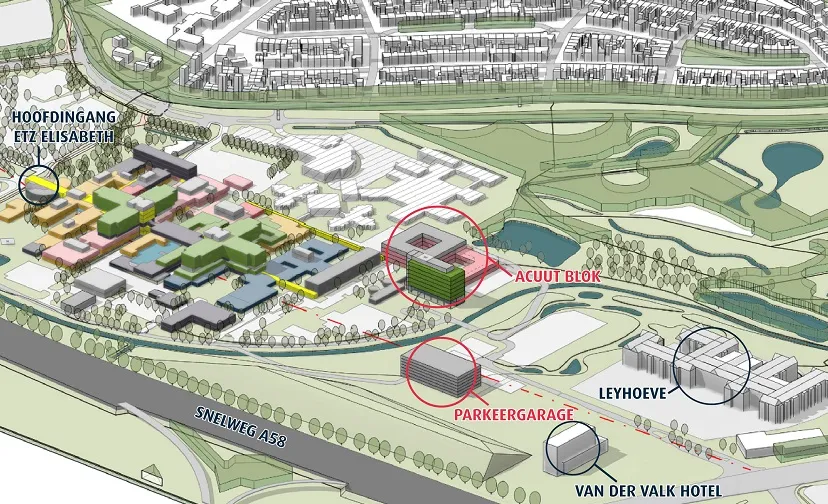 tekening ziekenhuis toekomst