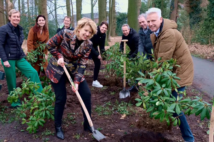 schop in de grond