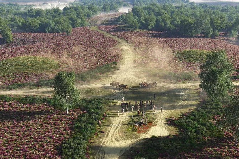 impressie van de offerplaats in het springendal