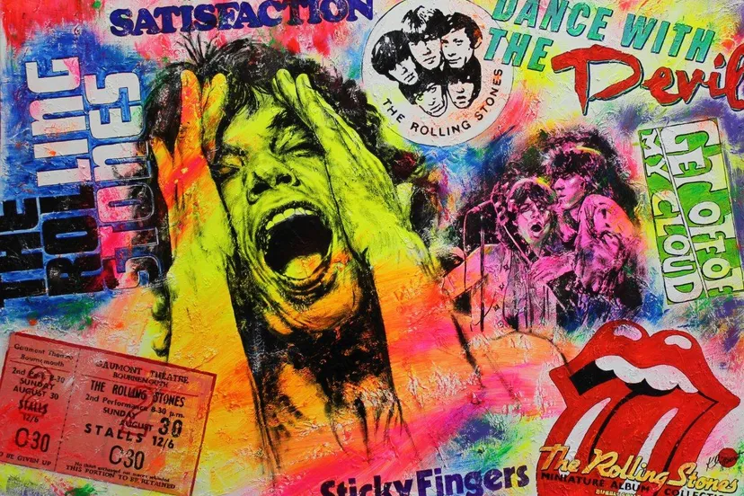 pop art mick jagger c396l acryl auf leinwand von silvia klippert