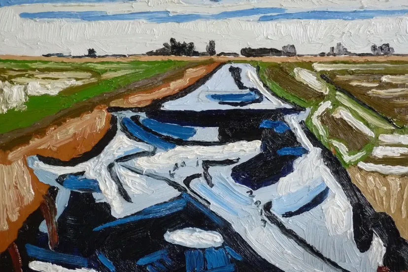 sneeuw en ijs welsloot 50x60cm 2013