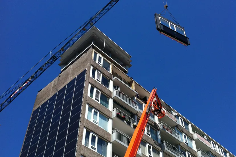 foto proefwoning voor energieleverende hoogbouwflats in de maak