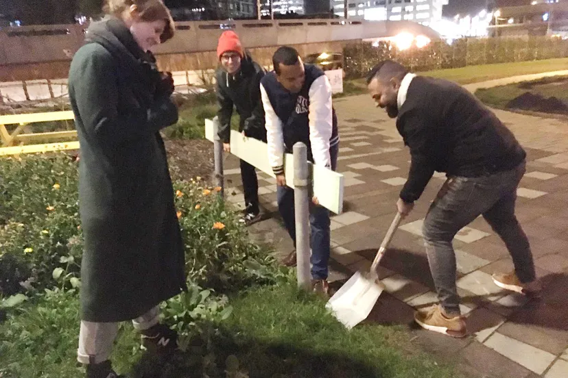gereed maken van locatie voor rijplaten