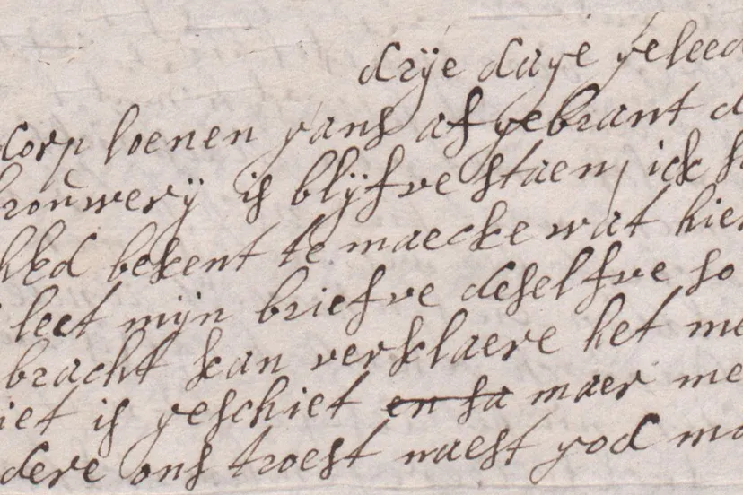 handschrift 17e eeuw