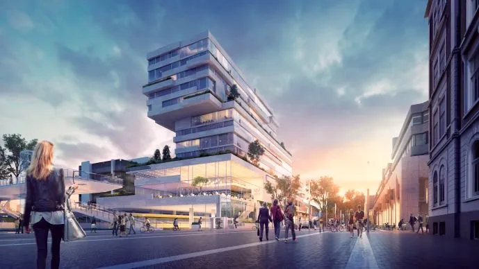 het platform richting stationsplein 1