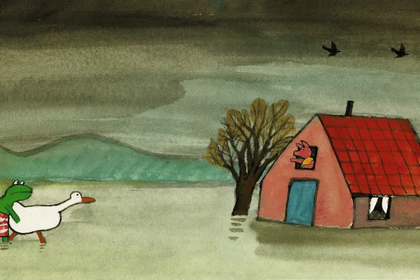 kikker is een held overstroming verkleind