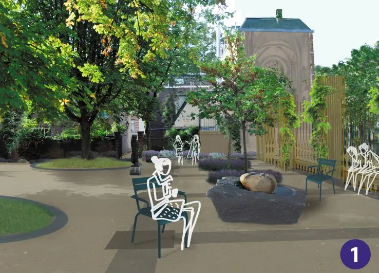 muurschildering pandhof sinte marie el qatarijne