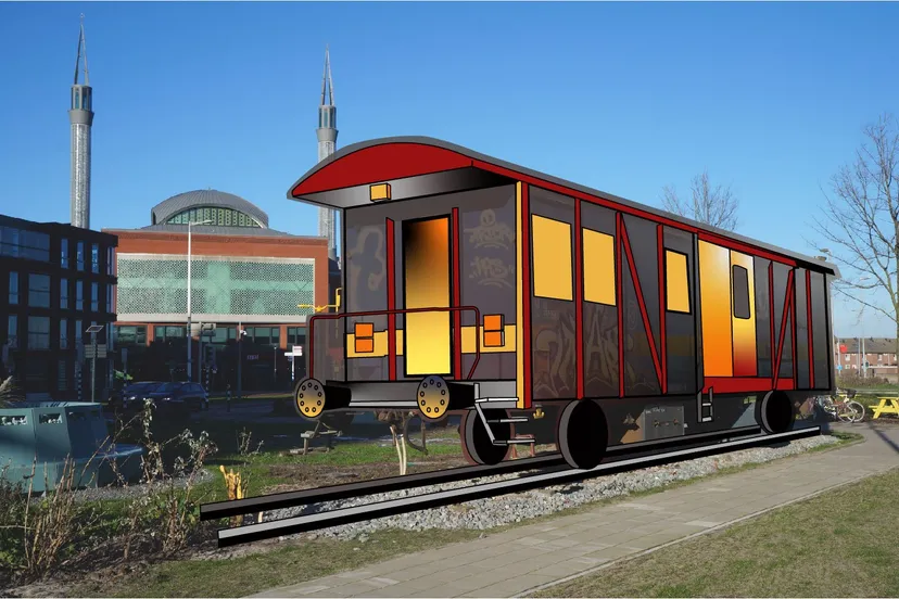 perron west wagon utrecht illustratie