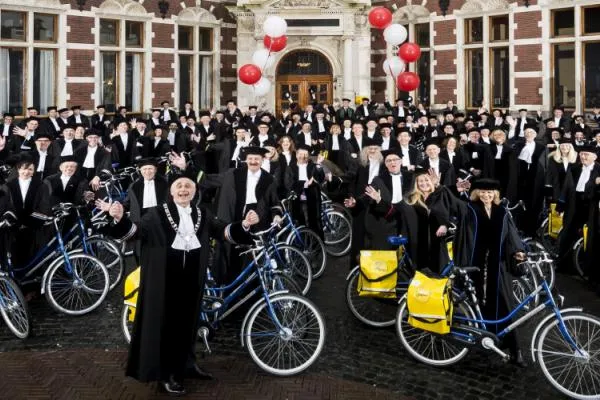 professoren op de fiets