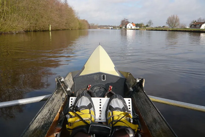 roeien op de ringvaart bij bennebroek