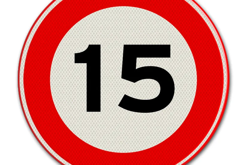 verkeersbord 15 km