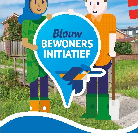 voorkant flyer blauw bewonersinitiatief