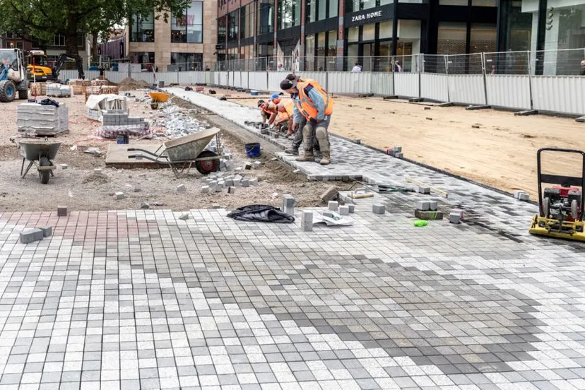 vreeburgplein in aanleg