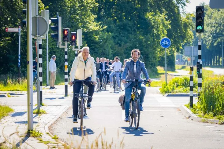 wethouder wim vos van de gemeente leusden en gedeputeerde arne schaddelee van de provincie utrecht