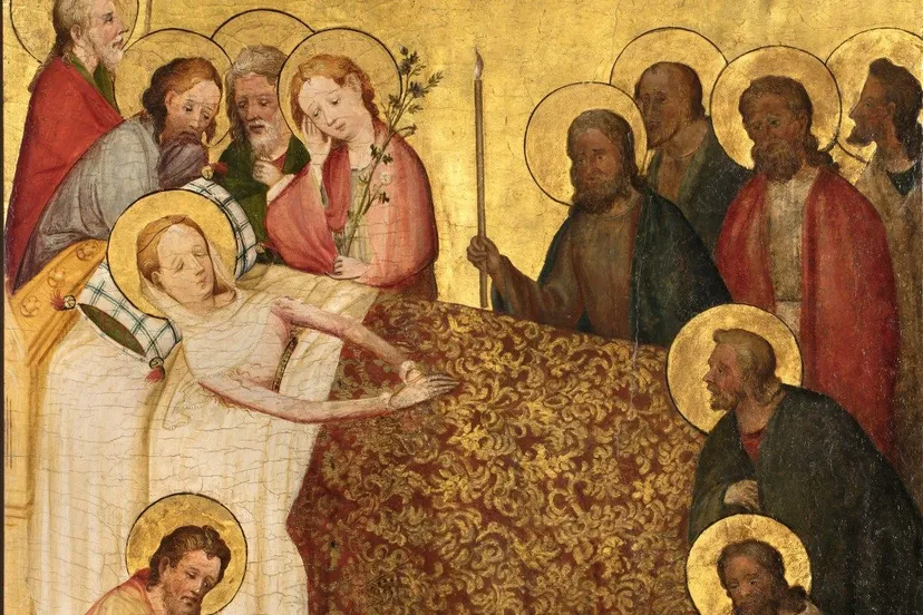 middelrijns altaar sterfbed van mariamiddelrijn of westfalen ca 1410 utrecht