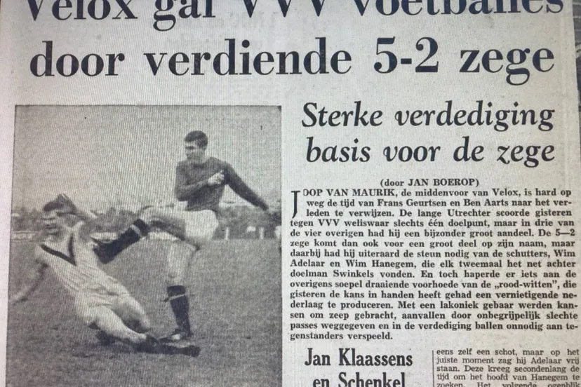 van hanegem scoort voor velox