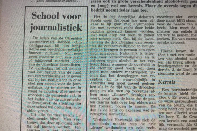 oprichting school voor journalistiek