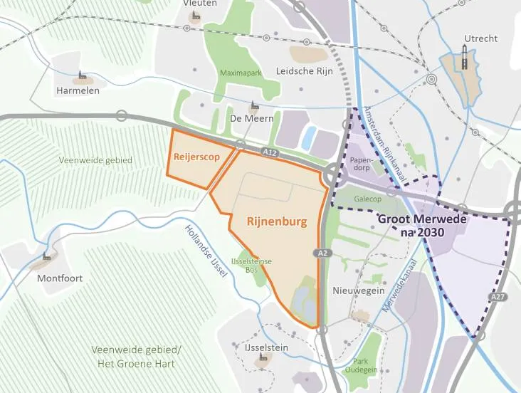 kaart groot merwede rijnenburg