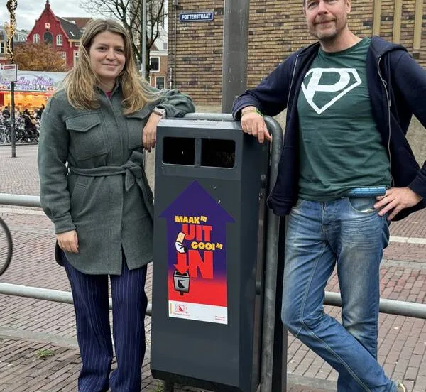 Wethouder Schilderman en Anton Damen (Plandelman)