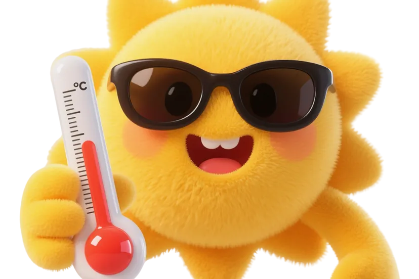zon warm hitte