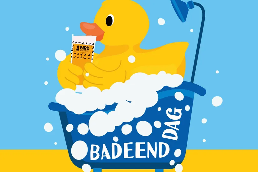 badeenddag bird brewery poster a4