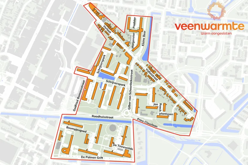 veenwarmte projectgebied warmtenet oostelijk veenendaal