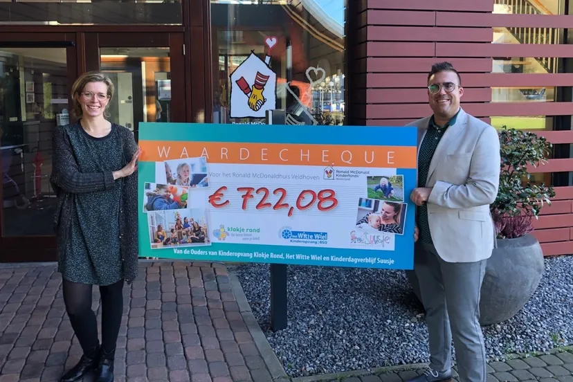 cheque voor mcdonaldhuis klein