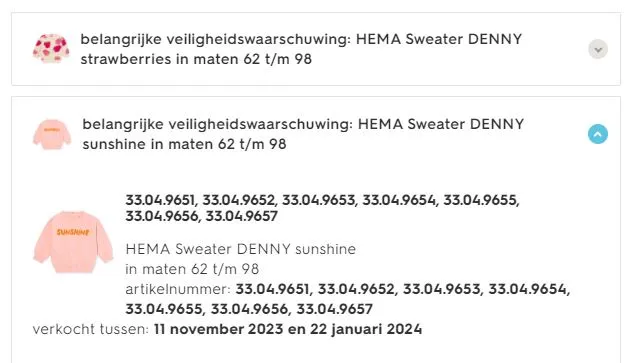 hema sweater