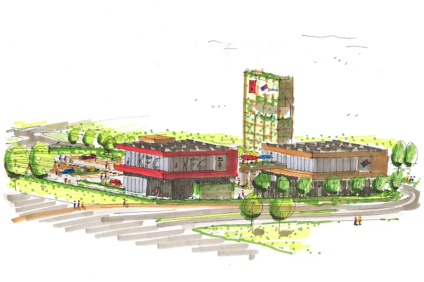 kfc en dominos aan heistraat