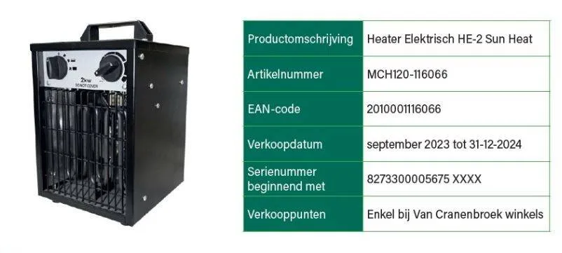heater van cranenbroek