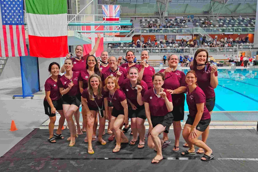 Groepsfoto PSV STE-Artistic Swimming Masters League