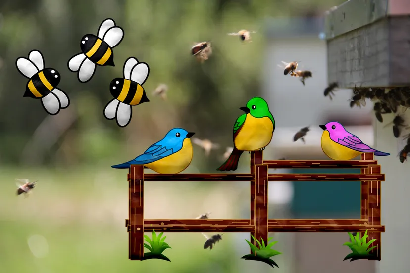 bees 826622 1280 bird and bees