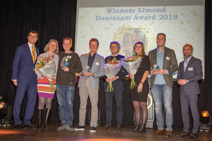 ijda groepsfoto genomineerden op podium