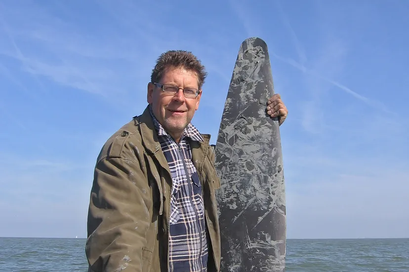 johan graas met een propellerblad short stirling bk716 kopieren