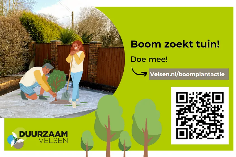 boom zoekt tuin afbeelding met qr