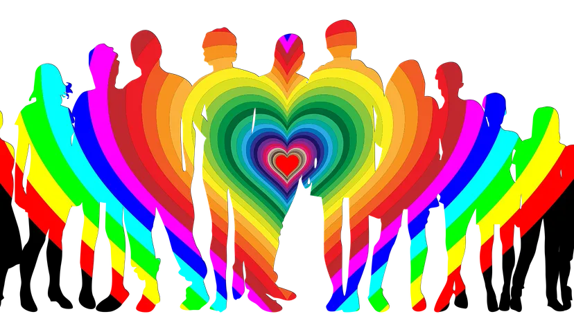 regenboog liefde roze