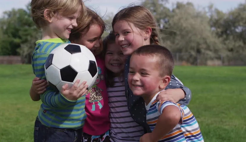 sportende kinderen