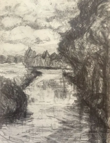 brug over de essche stroom minder blauw