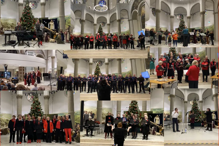 kerstkoren collage