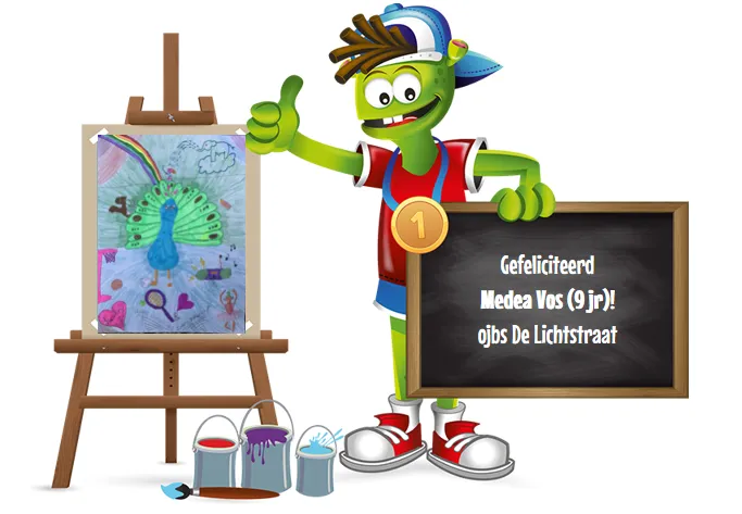 sjors met winnende tekening ojbs