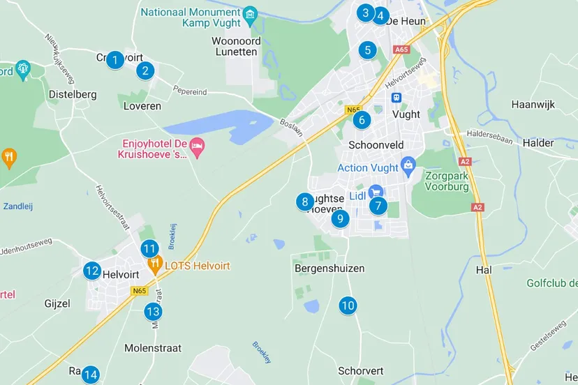 thumbnail de kaart plattegrond open tuinen 2022