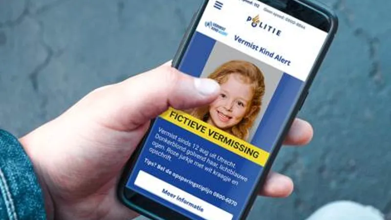 vermist kind alert mobiel