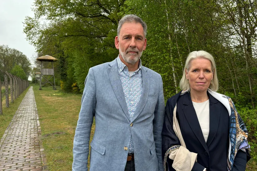 directeur jeroen van den eijnde en burgemeeser chantal nijkerken de haan in nm kamp vught 18 4 2025