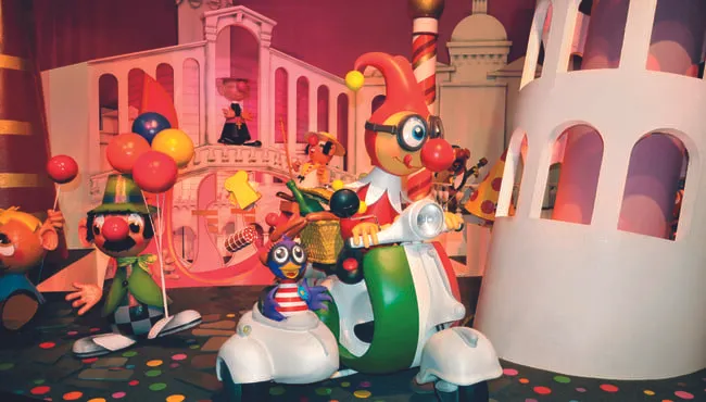 blogfoto carnaval festival italie jokie en jet op vespa