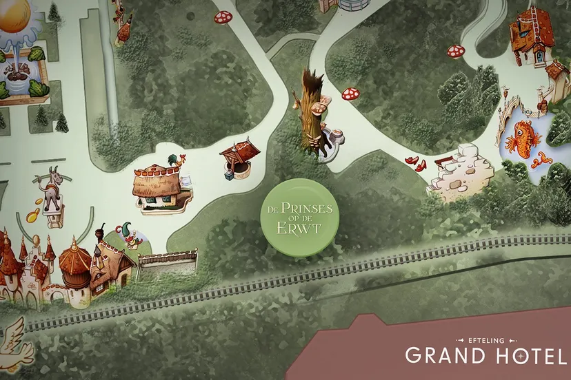 efteling de prinses op de erwt plattegrond