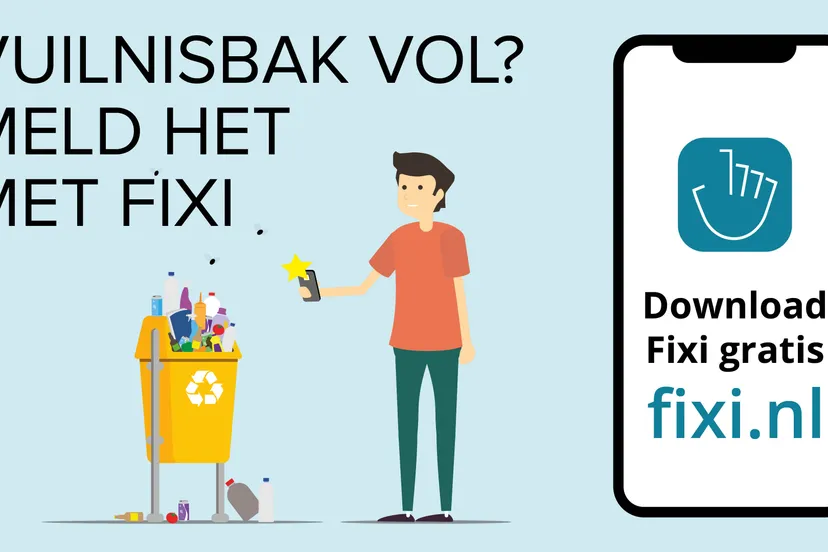 fixi 4k scherm 3840x2160px vuilnisbak vol