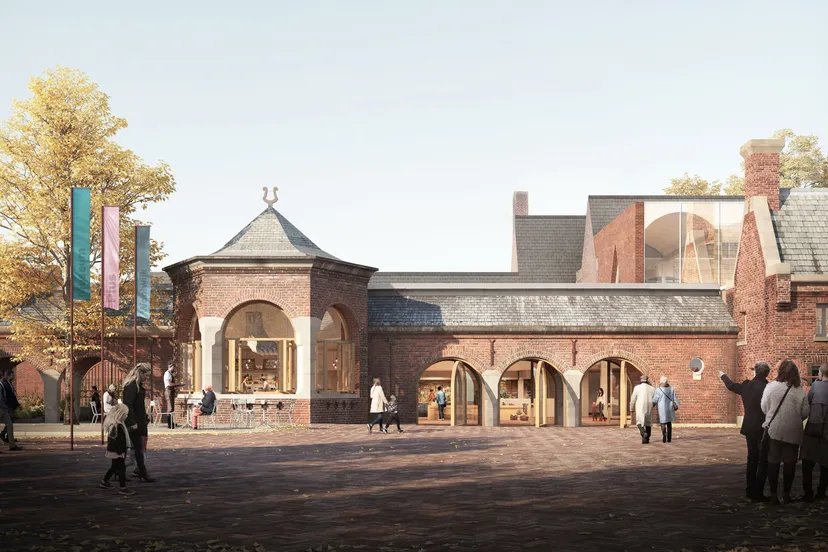 impressie exterieur nieuwe schoenenmuseum waalwijk civic architects en darc studio 3mb