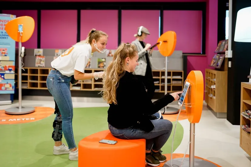 lees en luisterspot in de bibliotheek