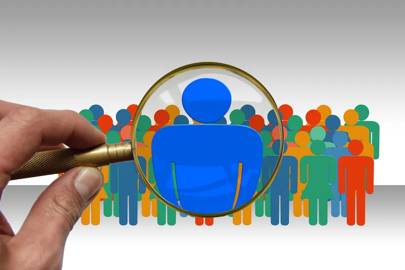 mensen vergrootglas