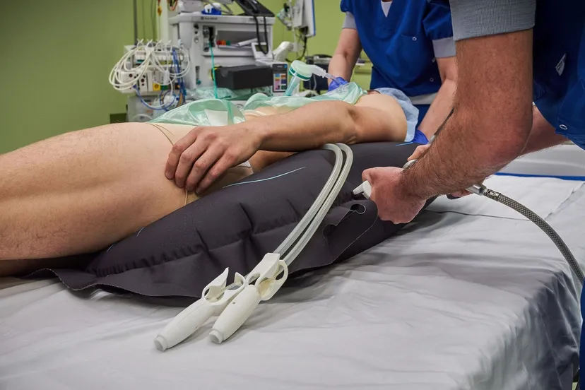 patient met luchtkussen